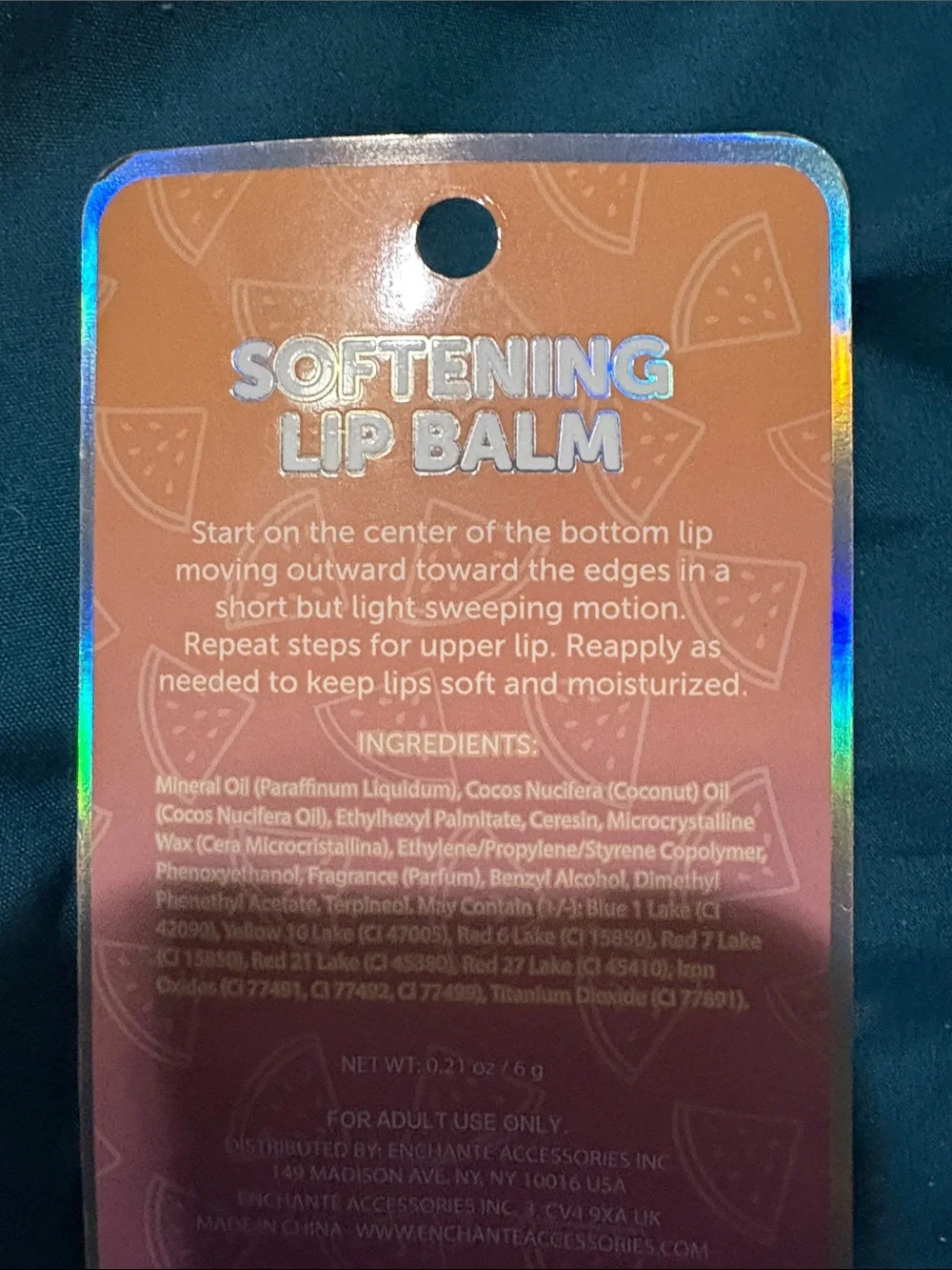 Big Cup-like Lip Balm - Watermelon - Red Softening Lip Balm - Cup Design